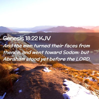 Picture 02 - Genesis 18:22 KJV - And the men turned their faces from thence, and - Bible Verse Picture