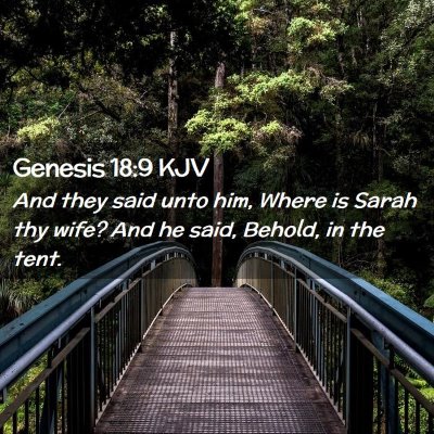 Picture 02 - Genesis 18:9 KJV - And they said unto him, Where is Sarah thy wife? - Bible Verse Picture