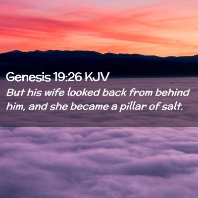 Picture 02 - Genesis 19:26 KJV - But his wife looked back from behind him, and she - Bible Verse Picture