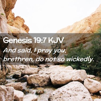 Picture 02 - Genesis 19:7 KJV - And said, I pray you, brethren, do not so - Bible Verse Picture