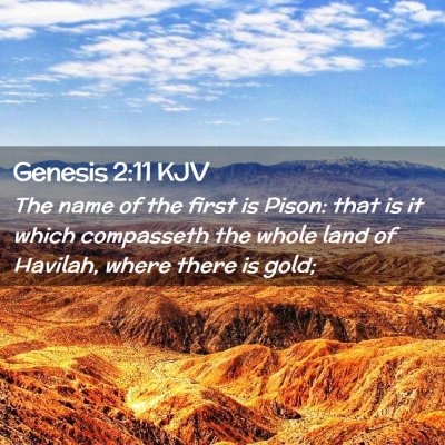 Picture 02 - Genesis 2:11 KJV - The name of the first is Pison: that is it which - Bible Verse Picture