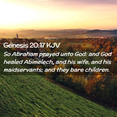 Picture 02 - Genesis 20:17 KJV - So Abraham prayed unto God: and God healed - Bible Verse Picture