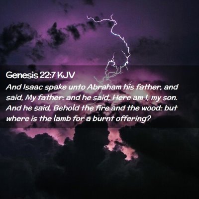 Picture 02 - Genesis 22:7 KJV - And Isaac spake unto Abraham his father, and - Bible Verse Picture