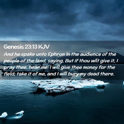 Picture 02 - Genesis 23:13 KJV - And he spake unto Ephron in the audience of the - Bible Verse Picture