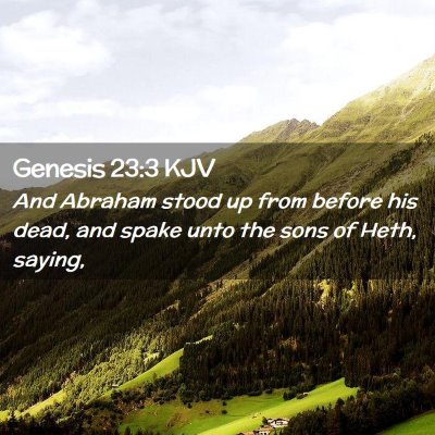 Picture 02 - Genesis 23:3 KJV - And Abraham stood up from before his dead, and - Bible Verse Picture