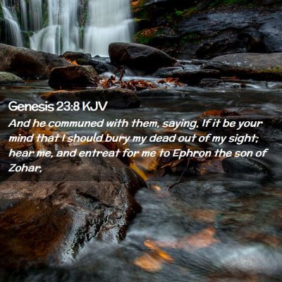Picture 02 - Genesis 23:8 KJV - And he communed with them, saying, If it be your - Bible Verse Picture