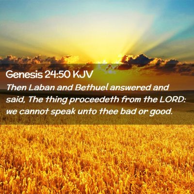 Picture 02 - Genesis 24:50 KJV - Then Laban and Bethuel answered and said, The - Bible Verse Picture