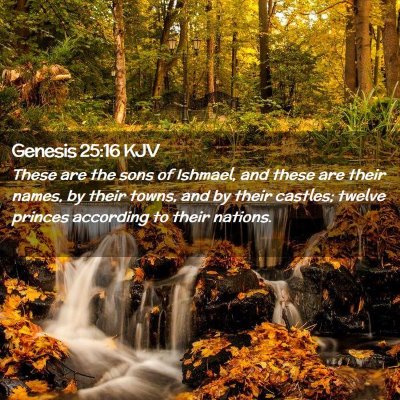 Picture 02 - Genesis 25:16 KJV - These are the sons of Ishmael, and these are - Bible Verse Picture