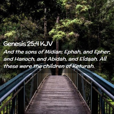 Picture 02 - Genesis 25:4 KJV - And the sons of Midian; Ephah, and Epher, and - Bible Verse Picture