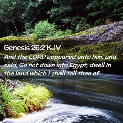 Picture 02 - Genesis 26:2 KJV - And the LORD appeared unto him, and said, Go not - Bible Verse Picture