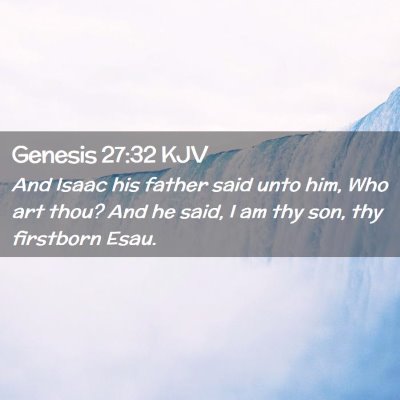 Picture 02 - Genesis 27:32 KJV - And Isaac his father said unto him, Who art thou? - Bible Verse Picture