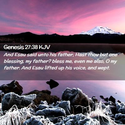 Picture 02 - Genesis 27:38 KJV - And Esau said unto his father, Hast thou but one - Bible Verse Picture