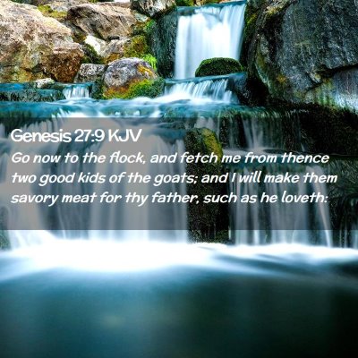 Picture 02 - Genesis 27:9 KJV - Go now to the flock, and fetch me from thence two - Bible Verse Picture