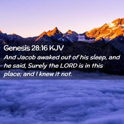 Picture 02 - Genesis 28:16 KJV - And Jacob awaked out of his sleep, and he said, - Bible Verse Picture