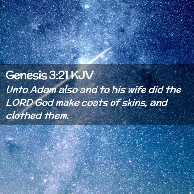 Picture 02 - Genesis 3:21 KJV - Unto Adam also and to his wife did the LORD God - Bible Verse Picture