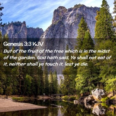 Picture 02 - Genesis 3:3 KJV - But of the fruit of the tree which is in the - Bible Verse Picture