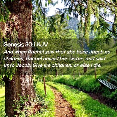 Picture 02 - Genesis 30:1 KJV - And when Rachel saw that she bare Jacob no - Bible Verse Picture
