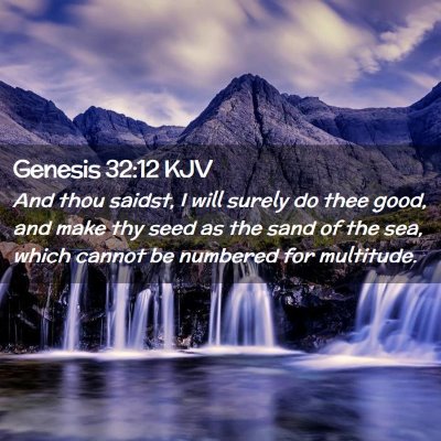 Picture 02 - Genesis 32:12 KJV - And thou saidst, I will surely do thee good, and - Bible Verse Picture