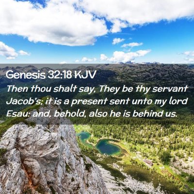 Picture 02 - Genesis 32:18 KJV - Then thou shalt say, They be thy servant Jacob's; - Bible Verse Picture