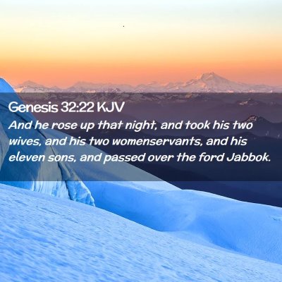 Picture 02 - Genesis 32:22 KJV - And he rose up that night, and took his two - Bible Verse Picture