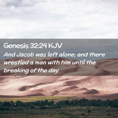 Picture 02 - Genesis 32:24 KJV - And Jacob was left alone; and there wrestled a - Bible Verse Picture