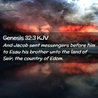 Picture 02 - Genesis 32:3 KJV - And Jacob sent messengers before him to Esau his - Bible Verse Picture