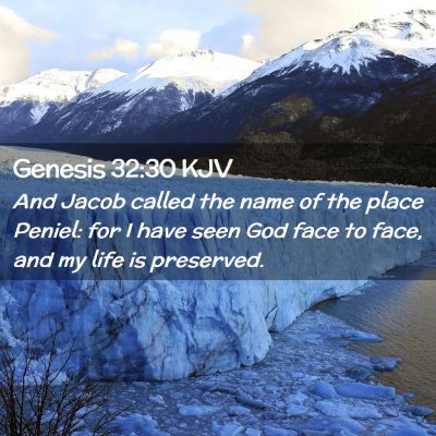 Picture 02 - Genesis 32:30 KJV - And Jacob called the name of the place Peniel: - Bible Verse Picture
