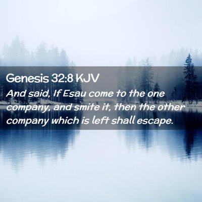 Picture 02 - Genesis 32:8 KJV - And said, If Esau come to the one company, and - Bible Verse Picture