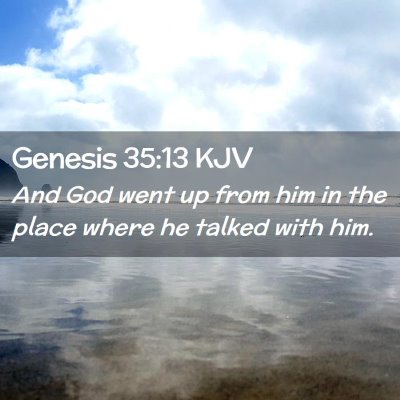 Picture 02 - Genesis 35:13 KJV - And God went up from him in the place where he - Bible Verse Picture