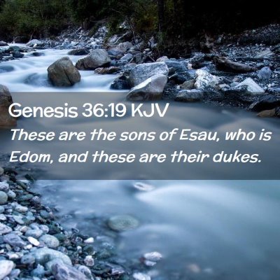 Picture 02 - Genesis 36:19 KJV - These are the sons of Esau, who is Edom, and - Bible Verse Picture