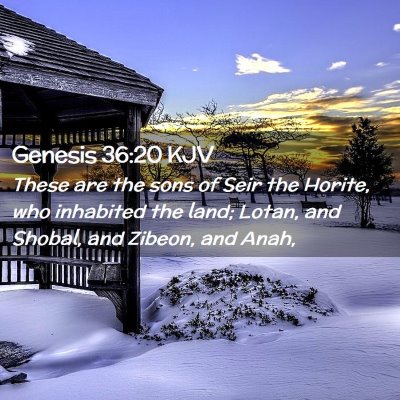 Picture 02 - Genesis 36:20 KJV - These are the sons of Seir the Horite, who - Bible Verse Picture