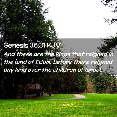 Picture 02 - Genesis 36:31 KJV - And these are the kings that reigned in the land - Bible Verse Picture