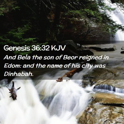 Picture 02 - Genesis 36:32 KJV - And Bela the son of Beor reigned in Edom: and the - Bible Verse Picture