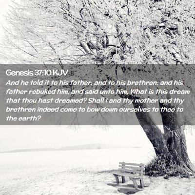 Picture 02 - Genesis 37:10 KJV - And he told it to his father, and to his - Bible Verse Picture