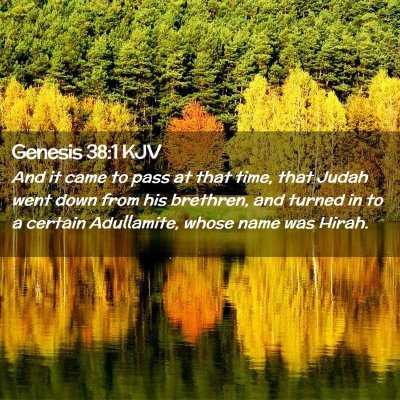 Picture 02 - Genesis 38:1 KJV - And it came to pass at that time, that Judah went - Bible Verse Picture