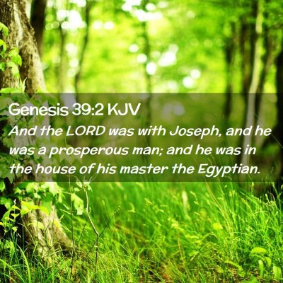 Picture 02 - Genesis 39:2 KJV - And the LORD was with Joseph, and he was a - Bible Verse Picture