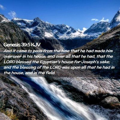 Picture 02 - Genesis 39:5 KJV - And it came to pass from the time that he had - Bible Verse Picture