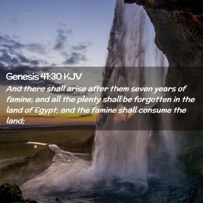 Picture 02 - Genesis 41:30 KJV - And there shall arise after them seven years of - Bible Verse Picture