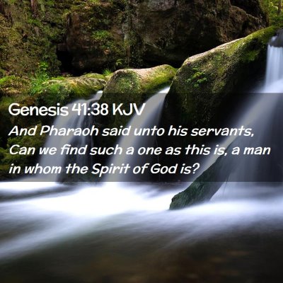 Picture 02 - Genesis 41:38 KJV - And Pharaoh said unto his servants, Can we find - Bible Verse Picture