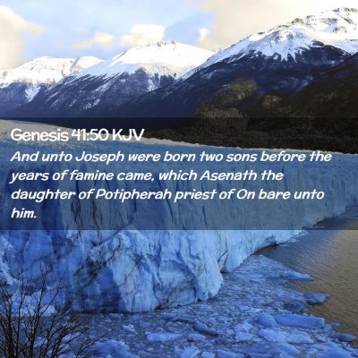 Picture 02 - Genesis 41:50 KJV - And unto Joseph were born two sons before the - Bible Verse Picture
