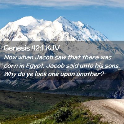 Picture 02 - Genesis 42:1 KJV - Now when Jacob saw that there was corn in Egypt, - Bible Verse Picture