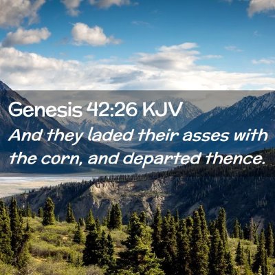Picture 02 - Genesis 42:26 KJV - And they laded their asses with the corn, and - Bible Verse Picture