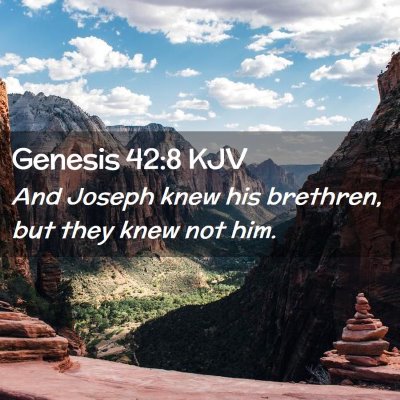 Picture 02 - Genesis 42:8 KJV - And Joseph knew his brethren, but they knew not - Bible Verse Picture