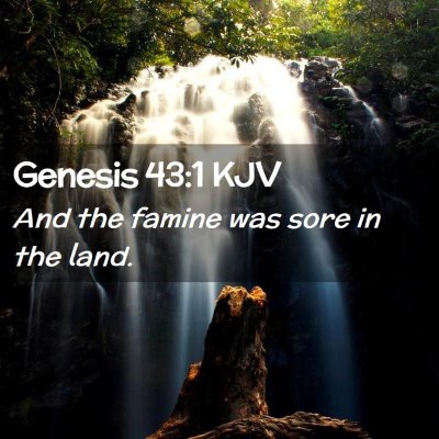 Picture 02 - Genesis 43:1 KJV - And the famine was sore in the - Bible Verse Picture