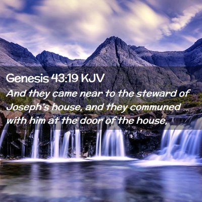 Picture 02 - Genesis 43:19 KJV - And they came near to the steward of Joseph's - Bible Verse Picture