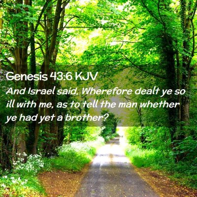 Picture 02 - Genesis 43:6 KJV - And Israel said, Wherefore dealt ye so ill with - Bible Verse Picture