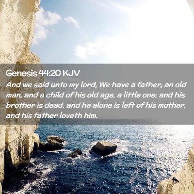 Picture 02 - Genesis 44:20 KJV - And we said unto my lord, We have a father, an - Bible Verse Picture