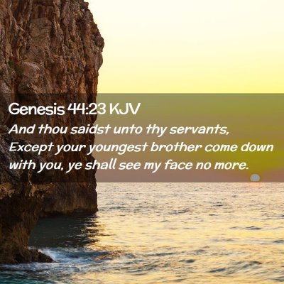 Picture 02 - Genesis 44:23 KJV - And thou saidst unto thy servants, Except your - Bible Verse Picture