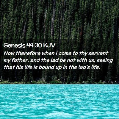 Picture 02 - Genesis 44:30 KJV - Now therefore when I come to thy servant my - Bible Verse Picture