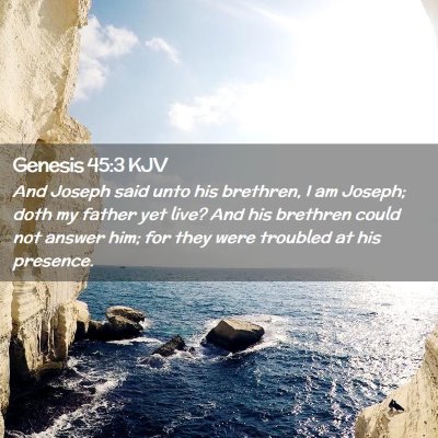 Picture 02 - Genesis 45:3 KJV - And Joseph said unto his brethren, I am Joseph; - Bible Verse Picture